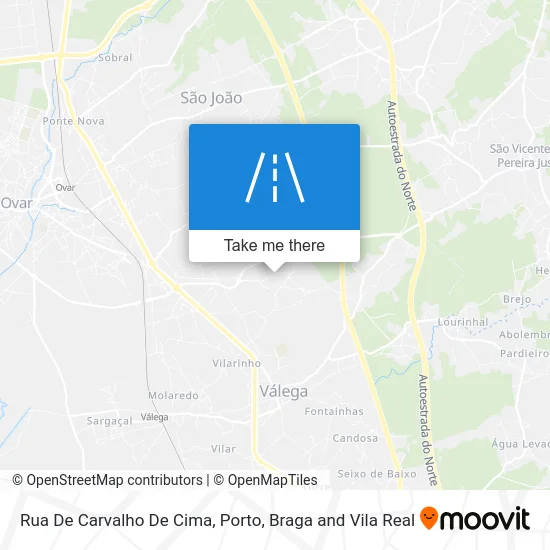 Rua De Carvalho De Cima map