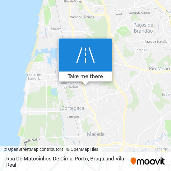 Rua De Matosinhos De Cima map