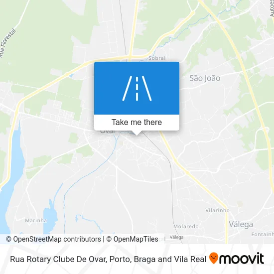 Rua Rotary Clube De Ovar map