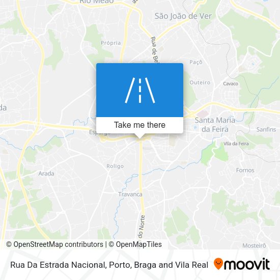 Rua Da Estrada Nacional mapa