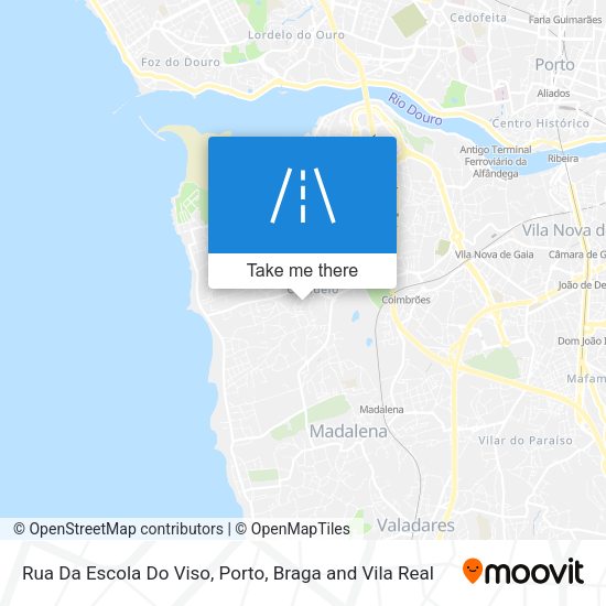 Rua Da Escola Do Viso mapa