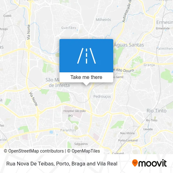 Rua Nova De Teibas map