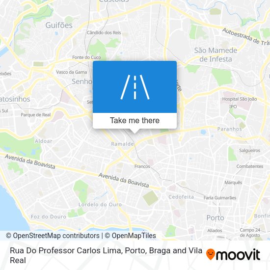 Rua Do Professor Carlos Lima map