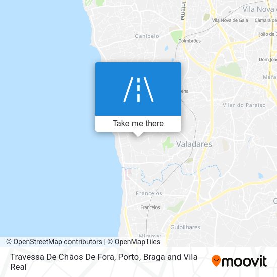 Travessa De Chãos De Fora mapa