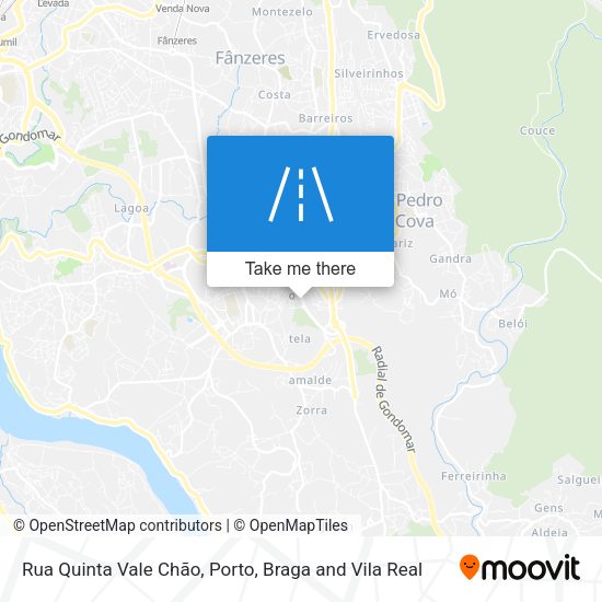 Rua Quinta Vale Chão mapa