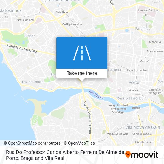 Rua Do Professor Carlos Alberto Ferreira De Almeida map