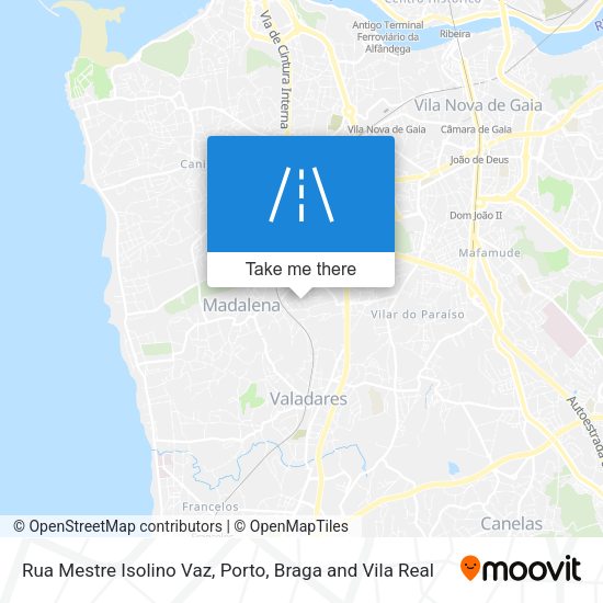 Rua Mestre Isolino Vaz mapa