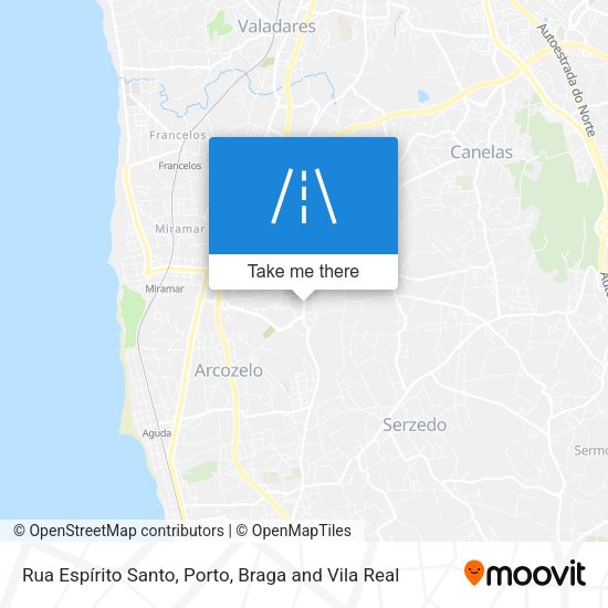 Rua Espírito Santo map
