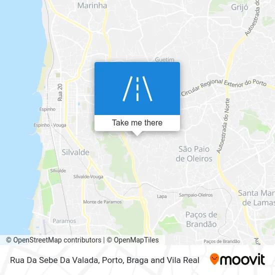 Rua Da Sebe Da Valada map
