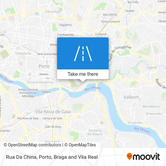 Rua Da China map