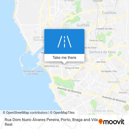 Rua Dom Nuno Álvares Pereira mapa
