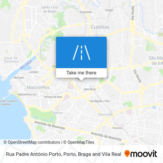 Rua Padre António Porto mapa