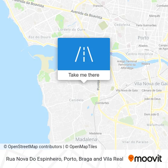 Rua Nova Do Espinheiro map