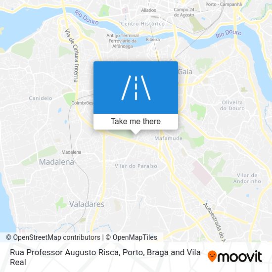 Rua Professor Augusto Risca mapa