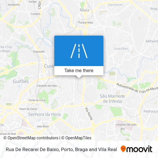 Rua De Recarei De Baixo map