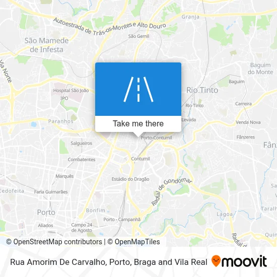 Rua Amorim De Carvalho map