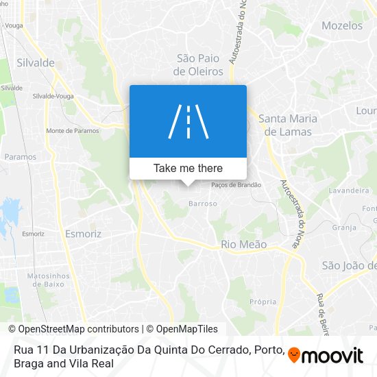 Rua 11 Da Urbanização Da Quinta Do Cerrado map