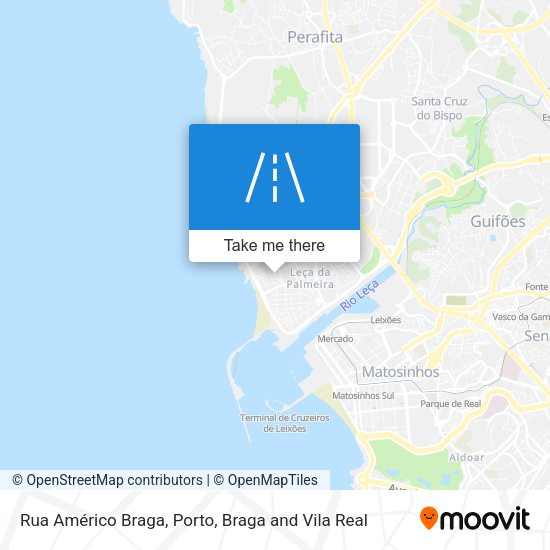 Rua Américo Braga mapa