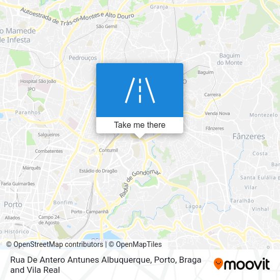 Rua De Antero Antunes Albuquerque mapa