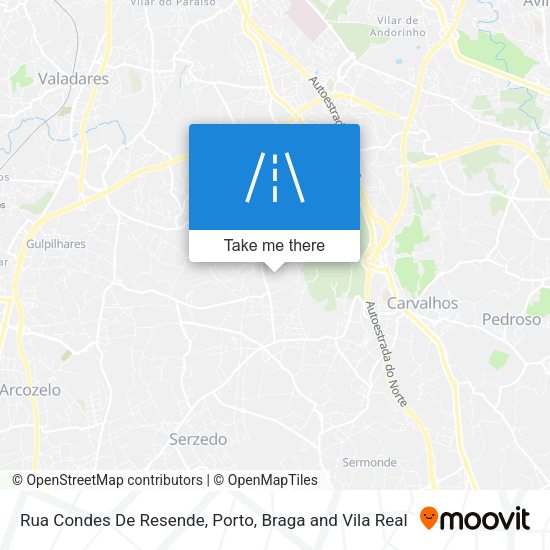 Rua Condes De Resende mapa