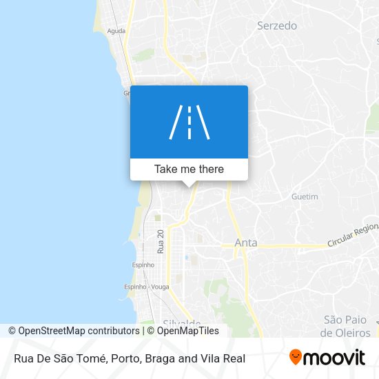 Rua De São Tomé mapa