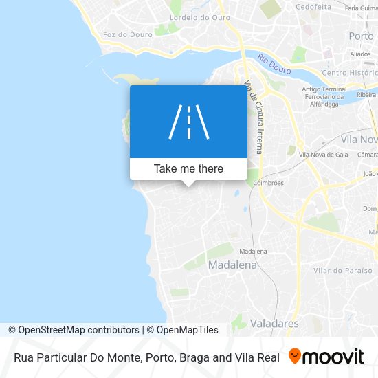 Rua Particular Do Monte mapa