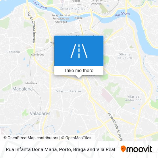 Rua Infanta Dona Maria mapa