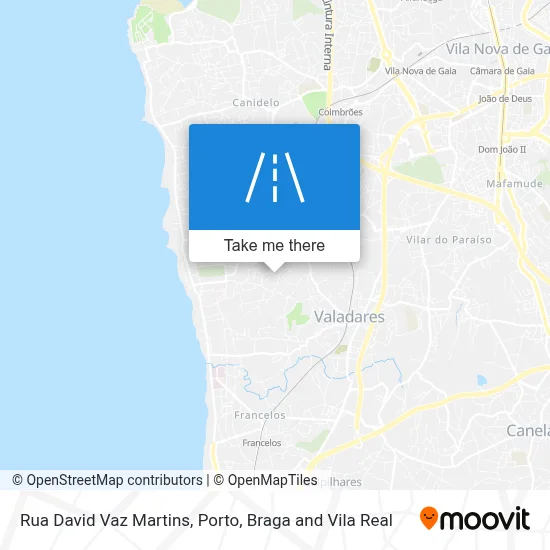 Rua David Vaz Martins map