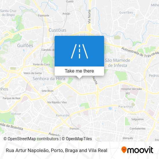 Rua Artur Napoleão mapa