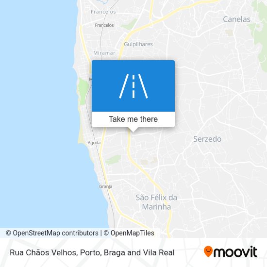 Rua Chãos Velhos mapa