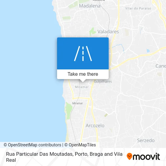 Rua Particular Das Moutadas map