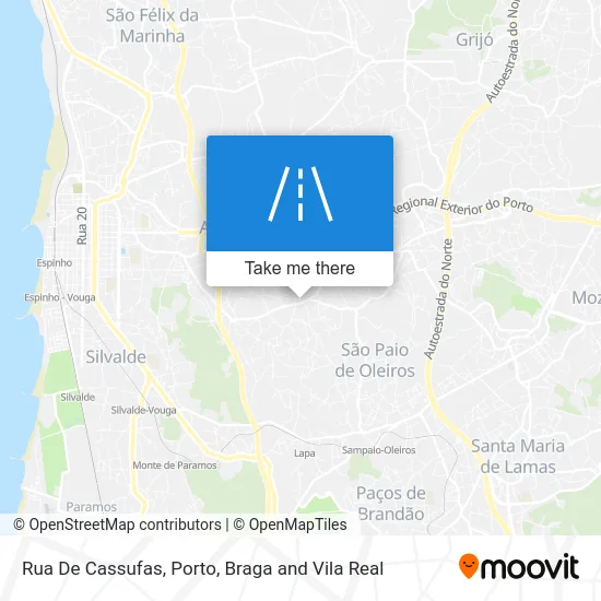 Rua De Cassufas map