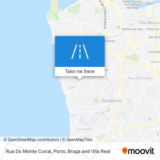 Rua Do Monte Curral mapa