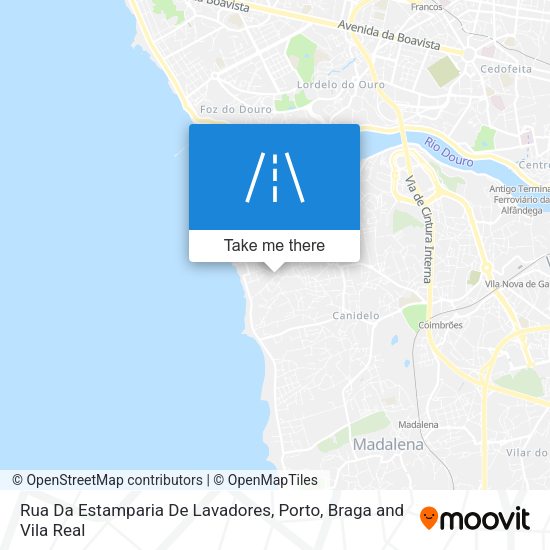 Rua Da Estamparia De Lavadores map