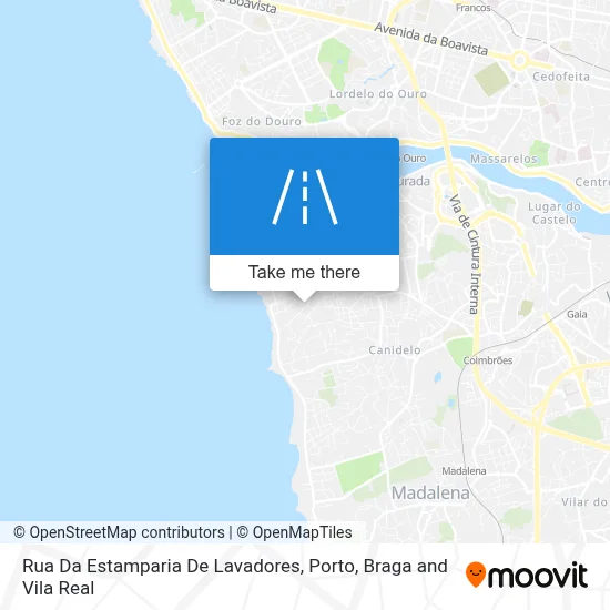 Rua Da Estamparia De Lavadores map