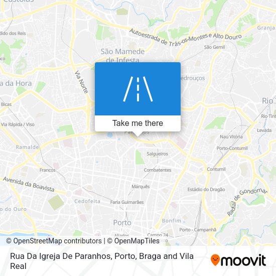 Rua Da Igreja De Paranhos map