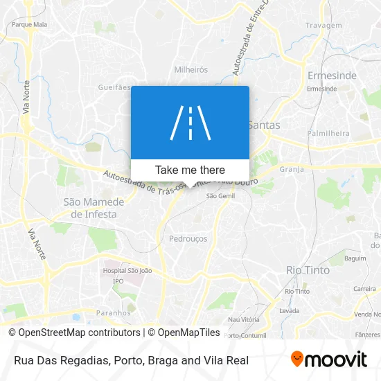 Rua Das Regadias map