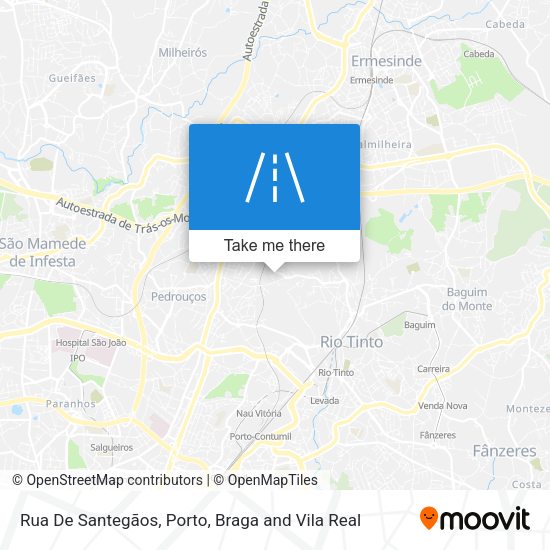 Rua De Santegãos mapa