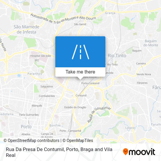 Rua Da Presa De Contumil map