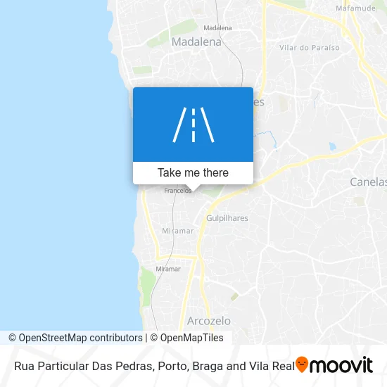 Rua Particular Das Pedras map