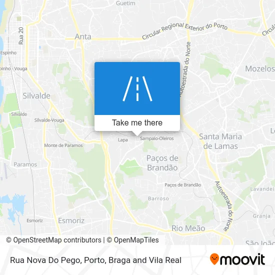 Rua Nova Do Pego map