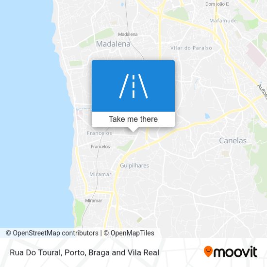 Rua Do Toural mapa