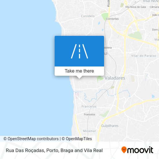 Rua Das Roçadas mapa