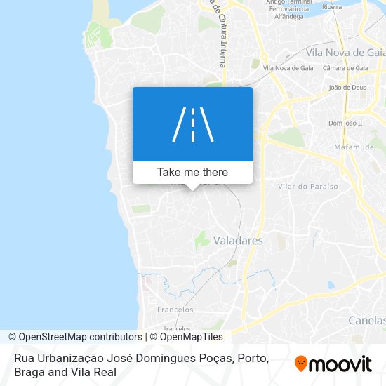 Rua Urbanização José Domingues Poças mapa