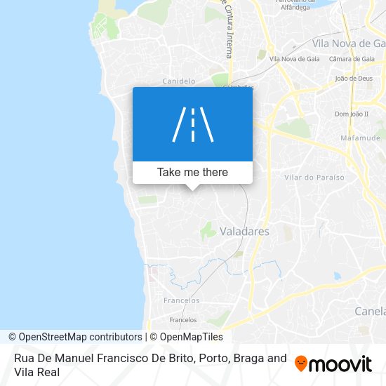 Rua De Manuel Francisco De Brito mapa