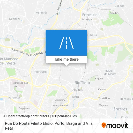 Rua Do Poeta Filinto Elísio map