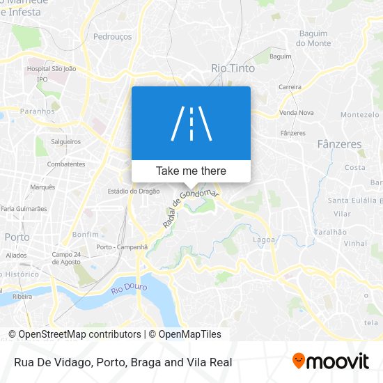 Rua De Vidago mapa