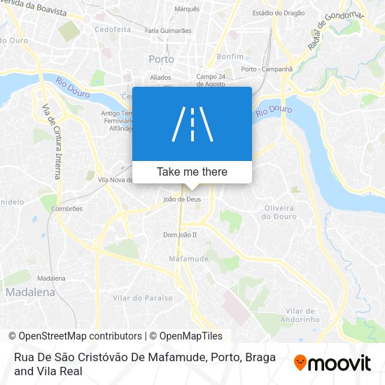 Rua De São Cristóvão De Mafamude map