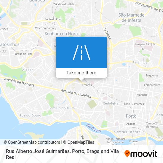 Rua Alberto José Guimarães mapa
