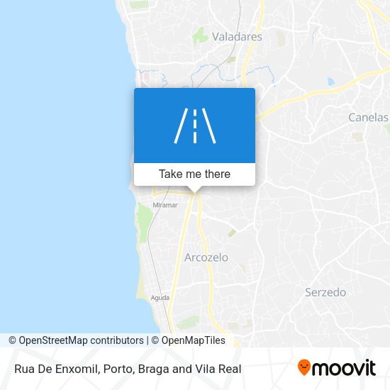 Rua De Enxomil mapa